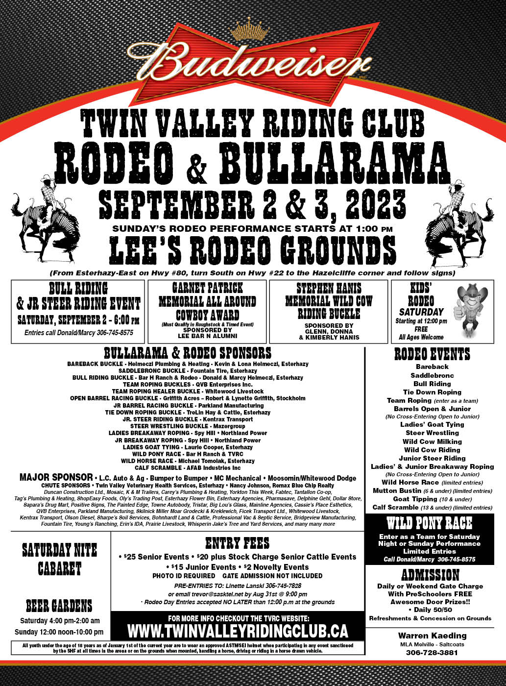 Twin Valley Riding Club Rodeo and Bullarama  